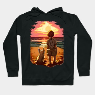 Anime Girl on the Beach Two Hoodie